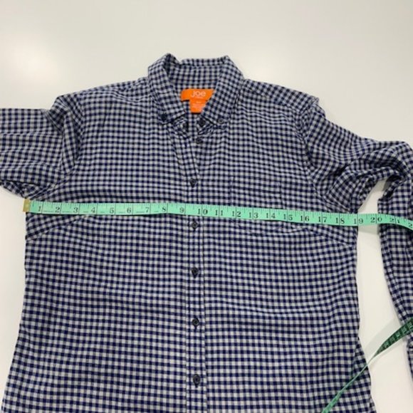 JOE FRESH Blue & Gray 100% Cotton Plaid Button Shirt ~ Size Small - Picture 13 of 14